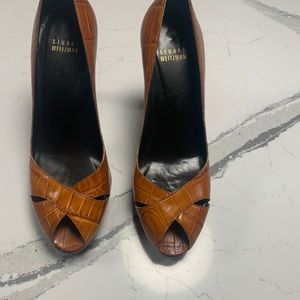 Stuart Weitzman peep toe platform